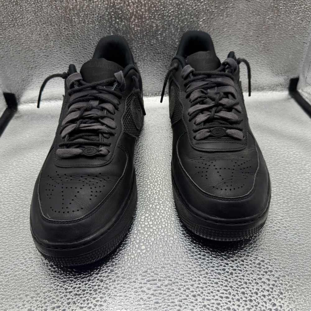 Size 11 Nike Slam Jam x Air Force 1 Low Mens Black Excellent DX5590-001 Suede - Picture 6 of 12